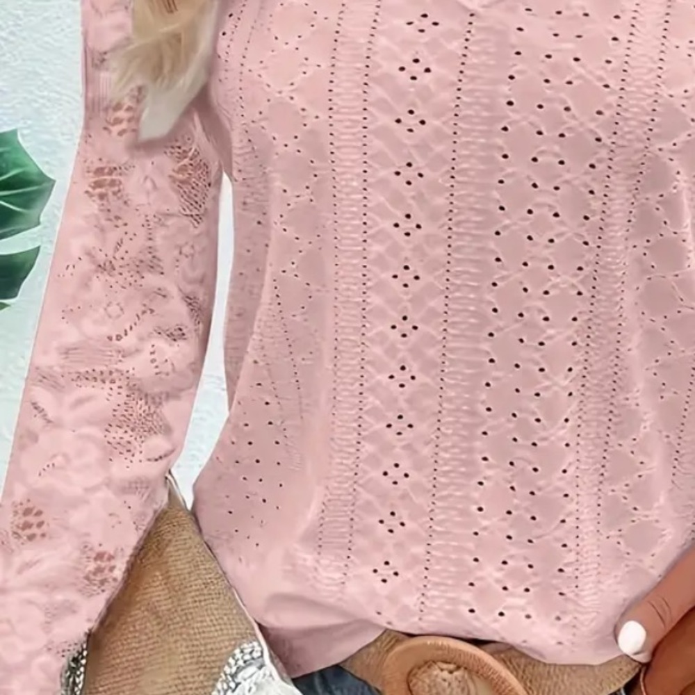 Lace sleeves size L casual shirt